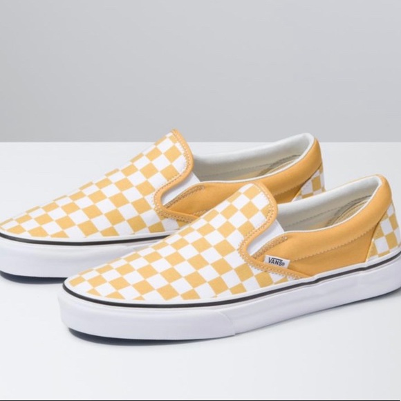 Vans Shoes - vans shoes yellow checkered